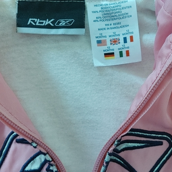 Toddler Girls Reebok 2 Piece Set Jacket & Pants size 12 months - Picture 3 of 8